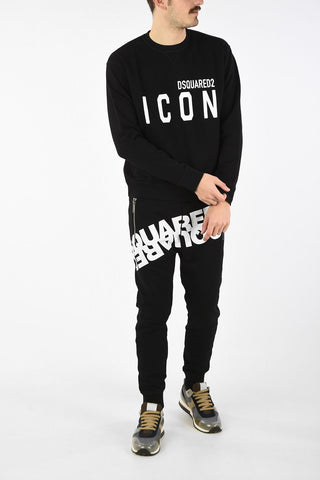 ICON Brushed Cotton COOL FIT Crew-Neck Sweatshirt with Logo-print
