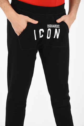 ICON Logo-Print Brushed Cotton DEAN FIT Jogger Pants