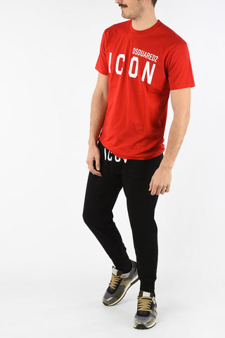 ICON Logo-Print Brushed Cotton DEAN FIT Jogger Pants