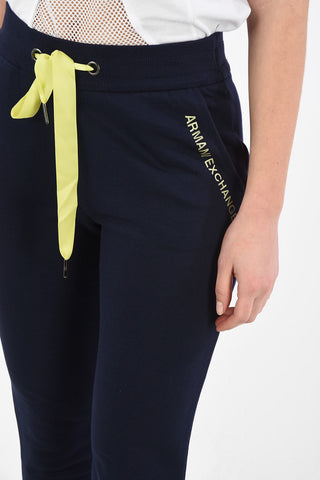 ARMANI EXCHANGE Pantalone Jogger in Cotone Garzato con Elastico alla Caviglia	