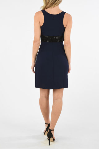 ARMANI EXCHANGE Sequined Embellish Dress with Size Closure Zip