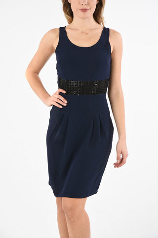 ARMANI EXCHANGE Sequined Embellish Dress with Size Closure Zip