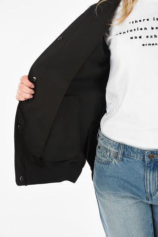 ARMANI EXCHANGE Dragon Embroidery Back Bomber With Snap Buttons