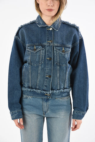 ARMANI EXCHANGE Denim Jacket with Fringe