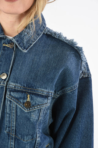 ARMANI EXCHANGE Denim Jacket with Fringe