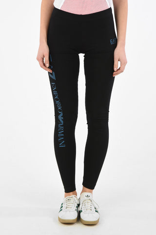 EA7 EMPORIO Logo-Print Leggings