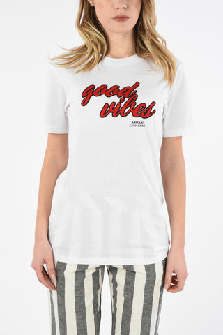 ARMANI EXCHANGE T-shirt in Jersey con Ricamo