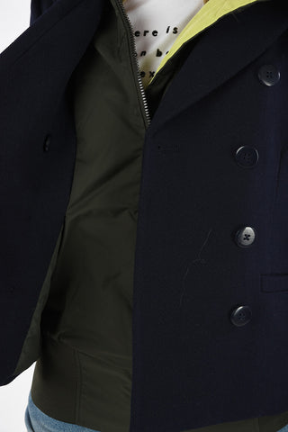 ARMANI EXCHANGE Double Breasted Blazer with Padded Inner