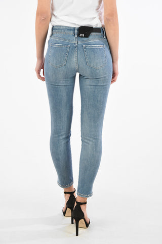 ARMANI EXCHANGE Jeans Skinny Fit J19 con Spacco alla Caviglia e Borchie