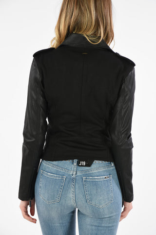vARMANI EXCHANGE Biker Jacket with Belt And Ecoleather Details