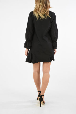 ARMANI EXCHANGE Mini Shirtdress with Poet Sleeve