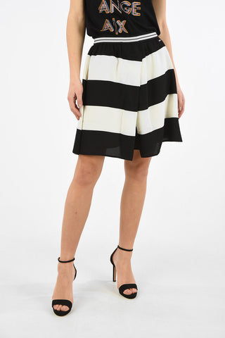 ARMANI EXCHANGE Drawstring Striped A-Line Skirt
