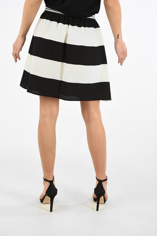 ARMANI EXCHANGE Drawstring Striped A-Line Skirt