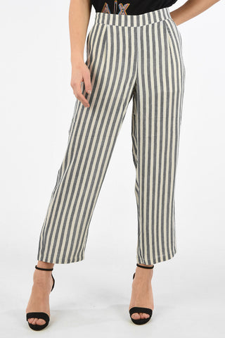 ARMANI EXCHANGE Pantalone a una Pince a Righe con Tasche Laterali