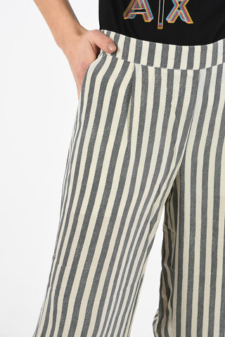 ARMANI EXCHANGE Pantalone a una Pince a Righe con Tasche Laterali