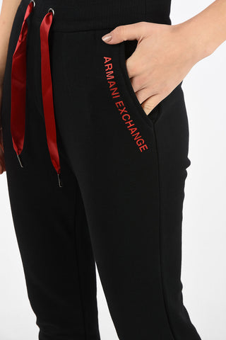 ARMANI EXCHANGE Brushed Cotton Jogger Pants with Elastic Ankle Band