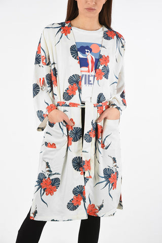 ARMANI EXCHANGE Floral-Print Kimono with Belt