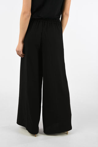 ARMANI EXCHANGE Drawstring Single Pleat Palazzo Pants With Split Ankle