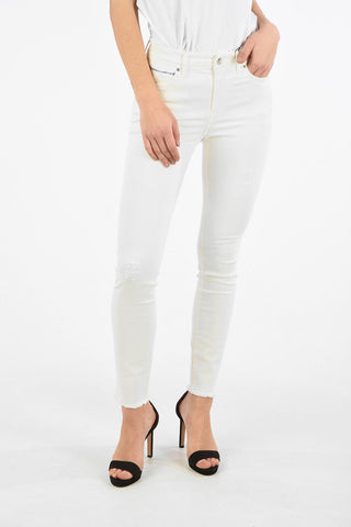 ARMANI EXCHANGE Mid Waist J05 Skinny Jeans With Frayed Hem