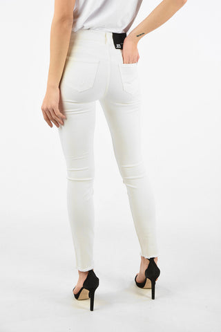 ARMANI EXCHANGE Mid Waist J05 Skinny Jeans With Frayed Hem