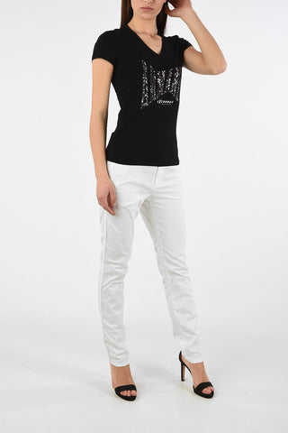 ARMANI EXCHANGE V-Neck T-shirt with Sequin