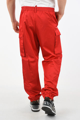 Drawstring Cargo Pants with Ankle Zip