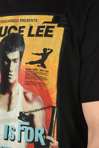 Bruce Lee-Print SLOUCH FIT T-shirt
