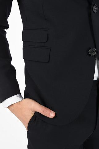 Two Button Slim Fit Suit with Peaked Lapel