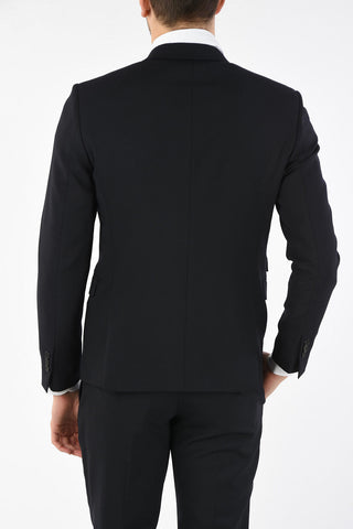 Two Button Slim Fit Suit with Peaked Lapel