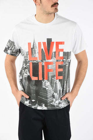 T-Shirt Easy Fit LIVE LIFE Stampata