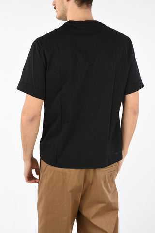 Easy Fit Crew Neck T-Shirt with Military Patch