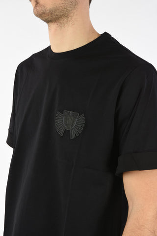 Easy Fit Crew Neck T-Shirt with Military Patch