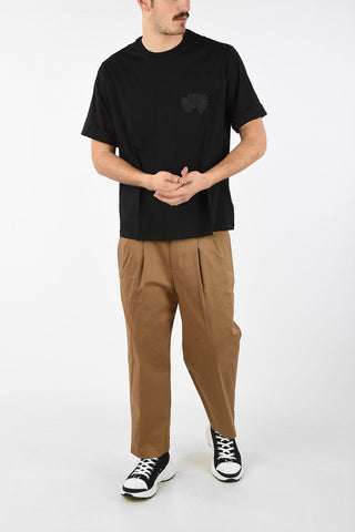 Easy Fit Crew Neck T-Shirt with Military Patch