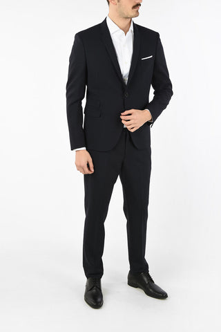 Two Button Slim Fit Suit with Notch Lapel