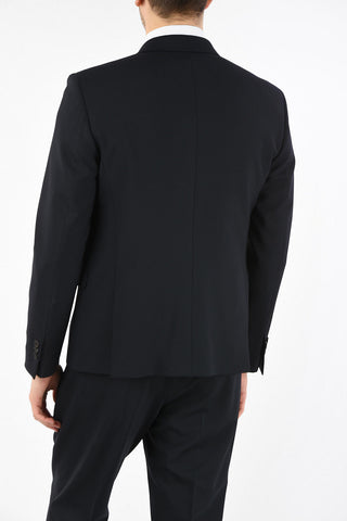 Two Button Slim Fit Suit with Notch Lapel