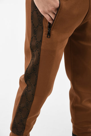 Skinny Fit MONOGRAM STRIPE Joggers with Drawstring Closure 