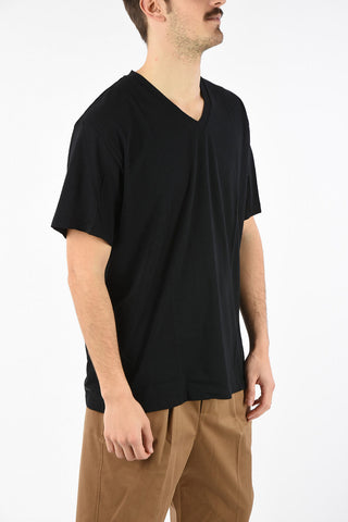 T-Shirt Easy Fit con Collo a V