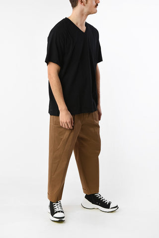 T-Shirt Easy Fit con Collo a V