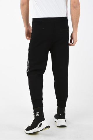 Skinny Fit MONOGRAM STRIPE Joggers with Drawstring Closure 