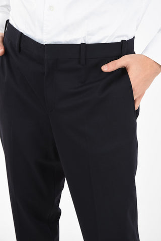Low Rise Utility Slim Fit Pants with Hidden Closure