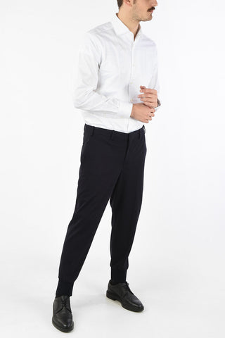 Low Rise Utility Slim Fit Pants with Hidden Closure