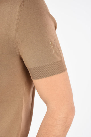 Short Sleeve V Neck Slim Fit Sweater