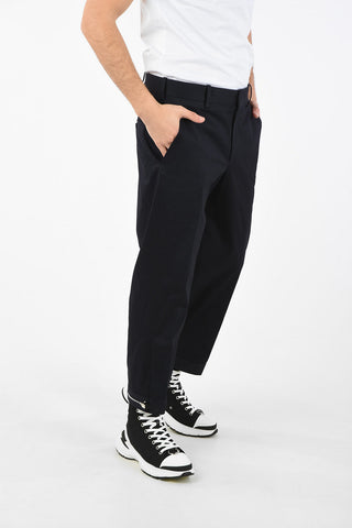 Hidden Closure Wide Leg Fit Pants with Adjustable Ankle 