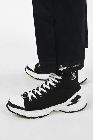 Hidden Closure Wide Leg Fit Pants with Adjustable Ankle 