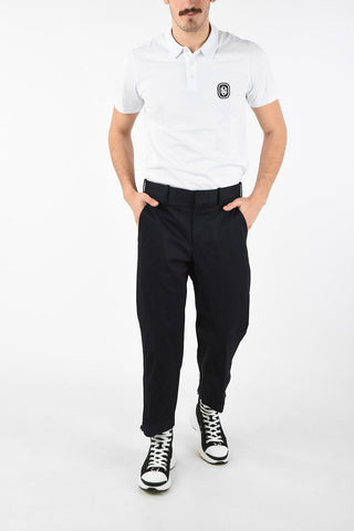 Hidden Closure Wide Leg Fit Pants with Adjustable Ankle 