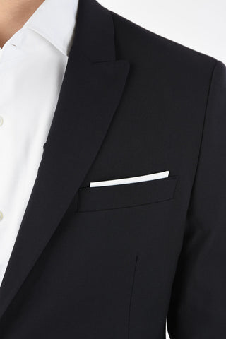 Two Button Slim Fit Suit with Peaked Lapel