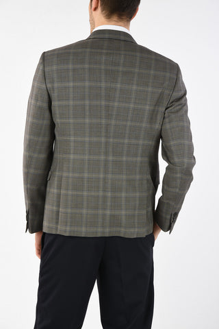 Blazer Tartan Slim Fit Con Revers a Lancia