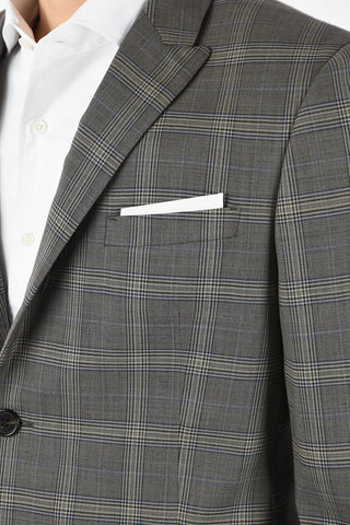 Blazer Tartan Slim Fit Con Revers a Lancia