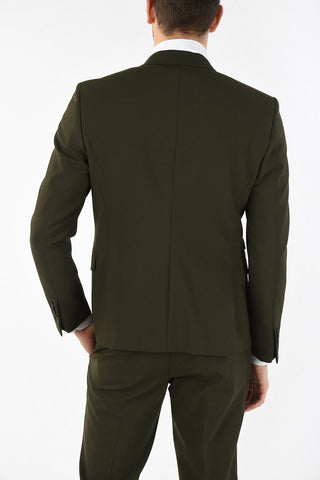 Two Button Slim Fit Suit with Flap Pockets