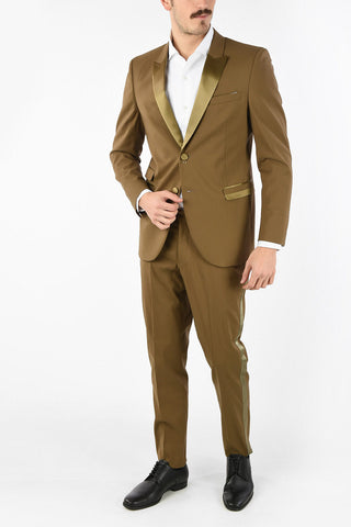 Two Button Skinny Fit Suit with Peaked Lapel